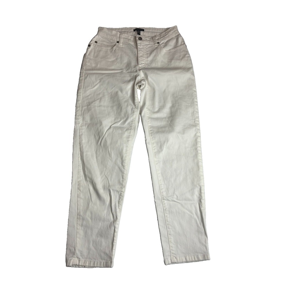 Eileen Fisher White Jeans Pants Womens Size 2 Organic Cotton